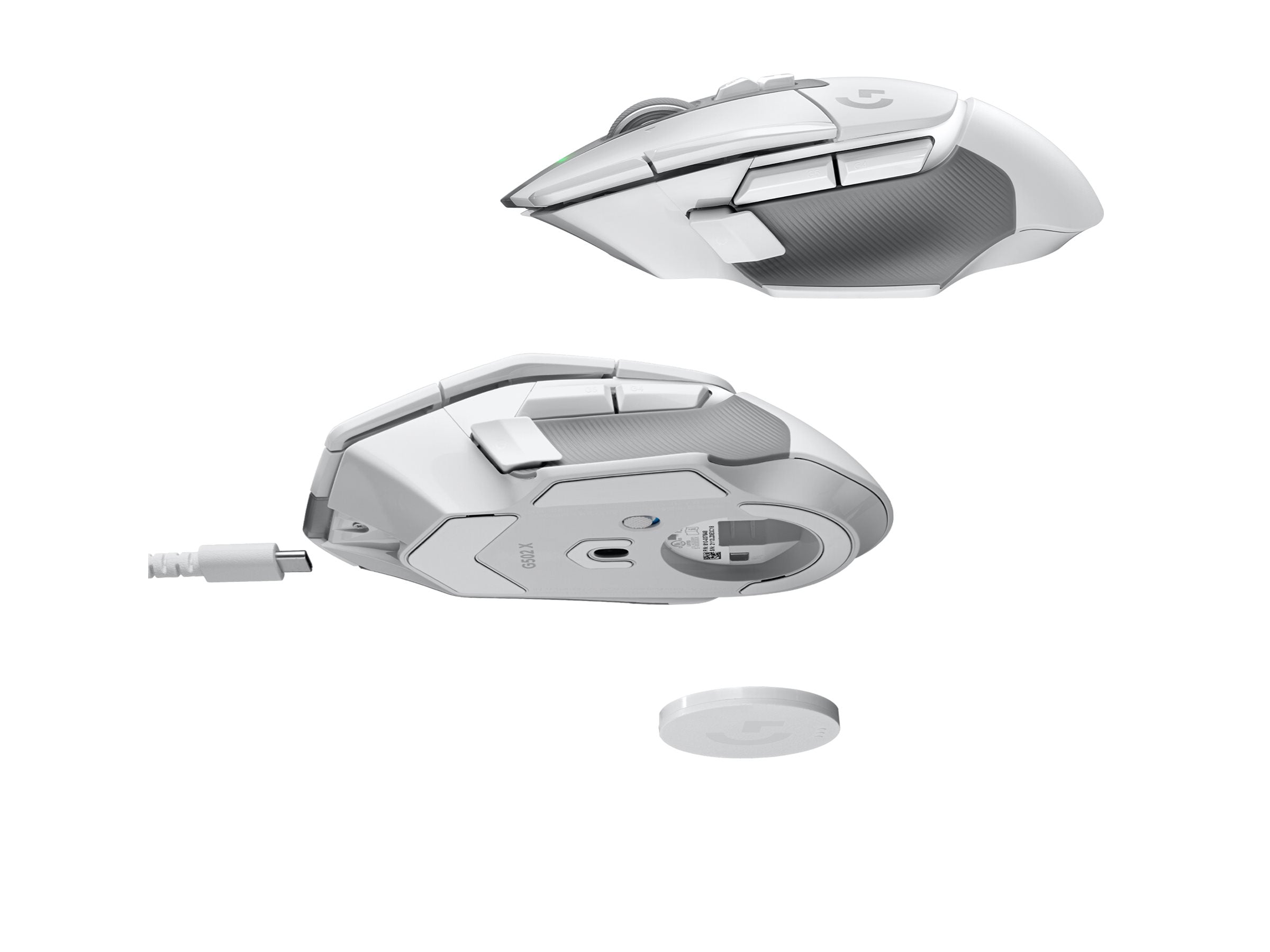 LOGITECH G G502 X LIGHTSPEED Mouse optical 8 buttons wireless 2.4 GHz USB LOGITECH LIGHTSPEED receiver white