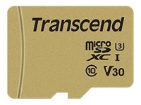 TRANSCEND Carte micro SDHC UHS I 500S Class 10 8 Go adaptateur SD inclus