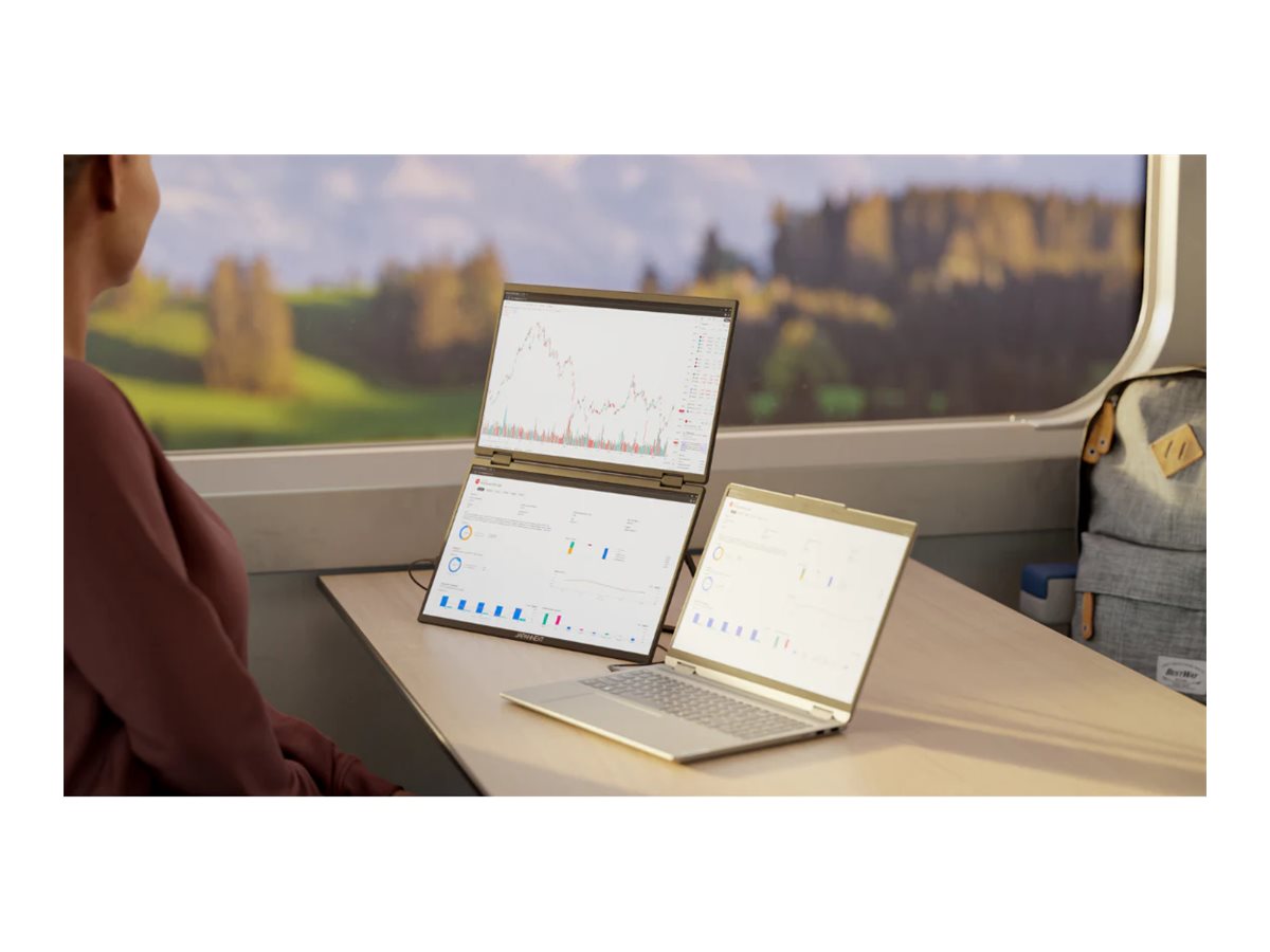 JAPANNEXT JN-DMD-IPS238F 23.8p Dual Portable Monitor FHD 100Hz IPS 250cd/m2 1000:1 HDMI USB-C charge