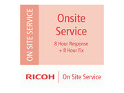 RICOH 1 Year Service Renewal Onsite Service - 8 Hour Response + 8 Hour Fix Low-Vol Production Scanners
