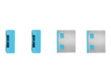 LINDY Clé USB et 4 bloqueurs de ports USB Bleu