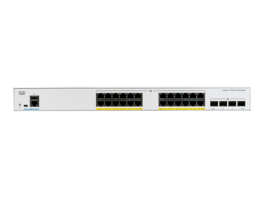 CISCO Catalyst 1000 24-Port Gigabit PoE+ PoE Budget 195W 4 x 1G SFP Uplinks LAN Base