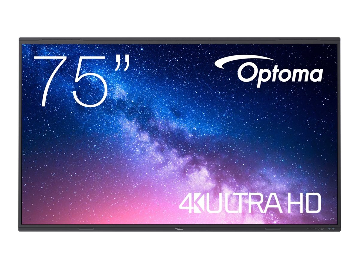 Bundle OPTOMA 5753RK 75p 400cd/m2 UHD Interactive 4K Multi-Touch-Display + WL10C Sensor Box NFC reader Secure login