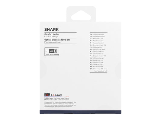 TNB SHARK - Wired optical mouse - white