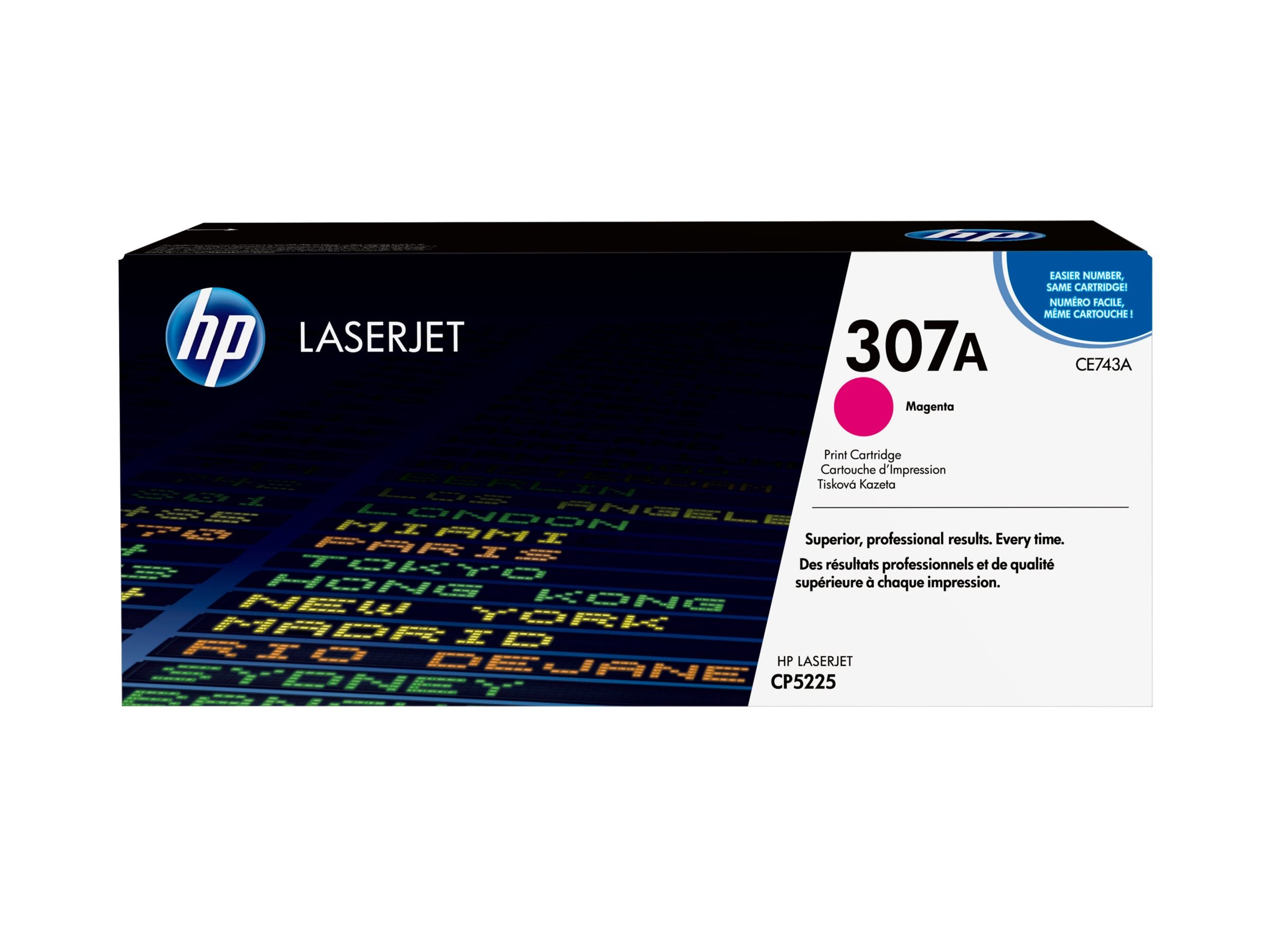 HP original Colour LaserJet CE743A Toner cartridge magenta standard capacity 7.300 pages 1-pack