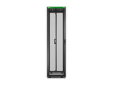 APC Easy Rack 48Ux600x1000 with Roof castors feet and 4Brackets No Side panels Bottom black