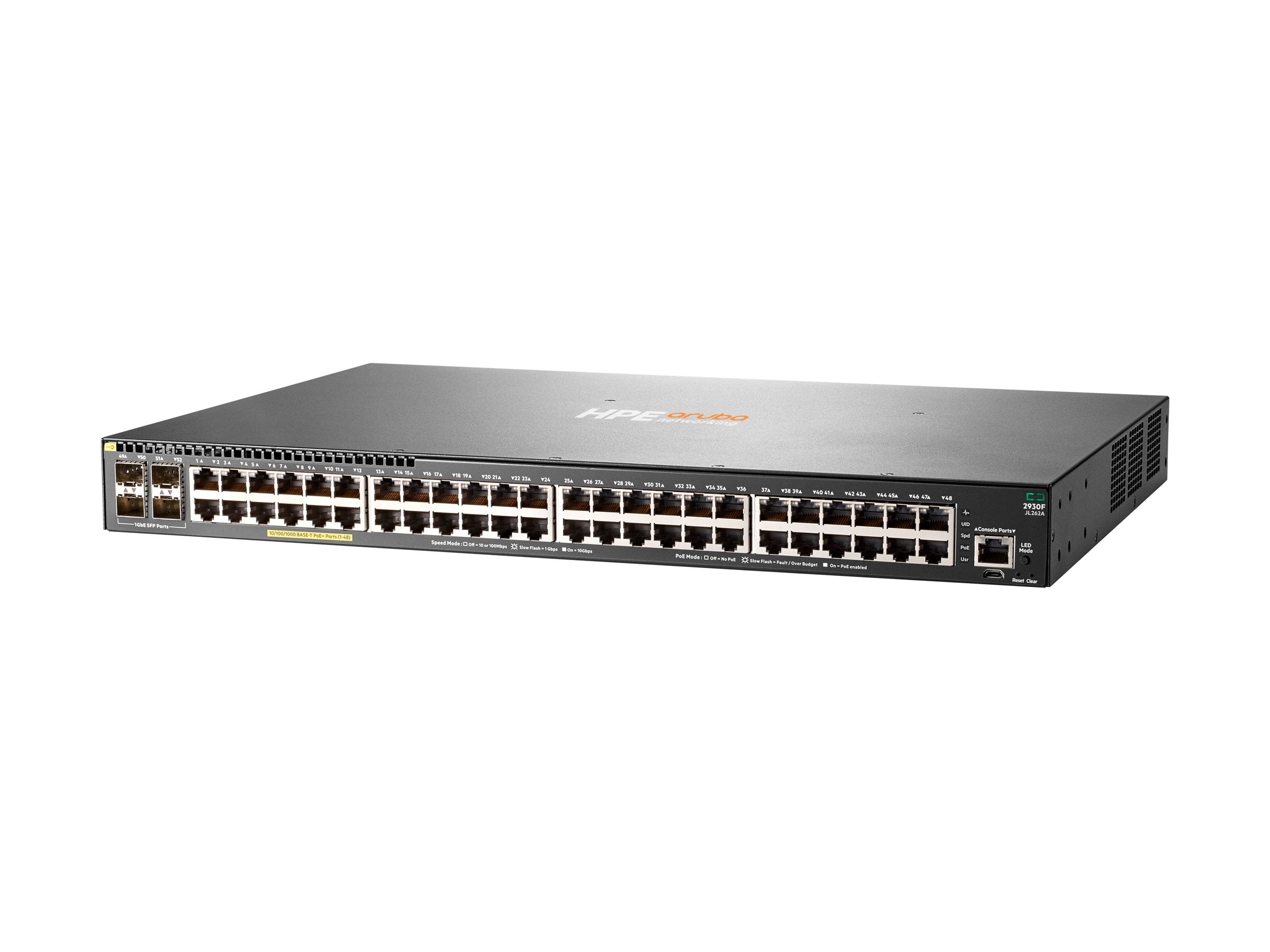HPE Aruba 2930F 48G PoE+ 4SFP Switch Europe English