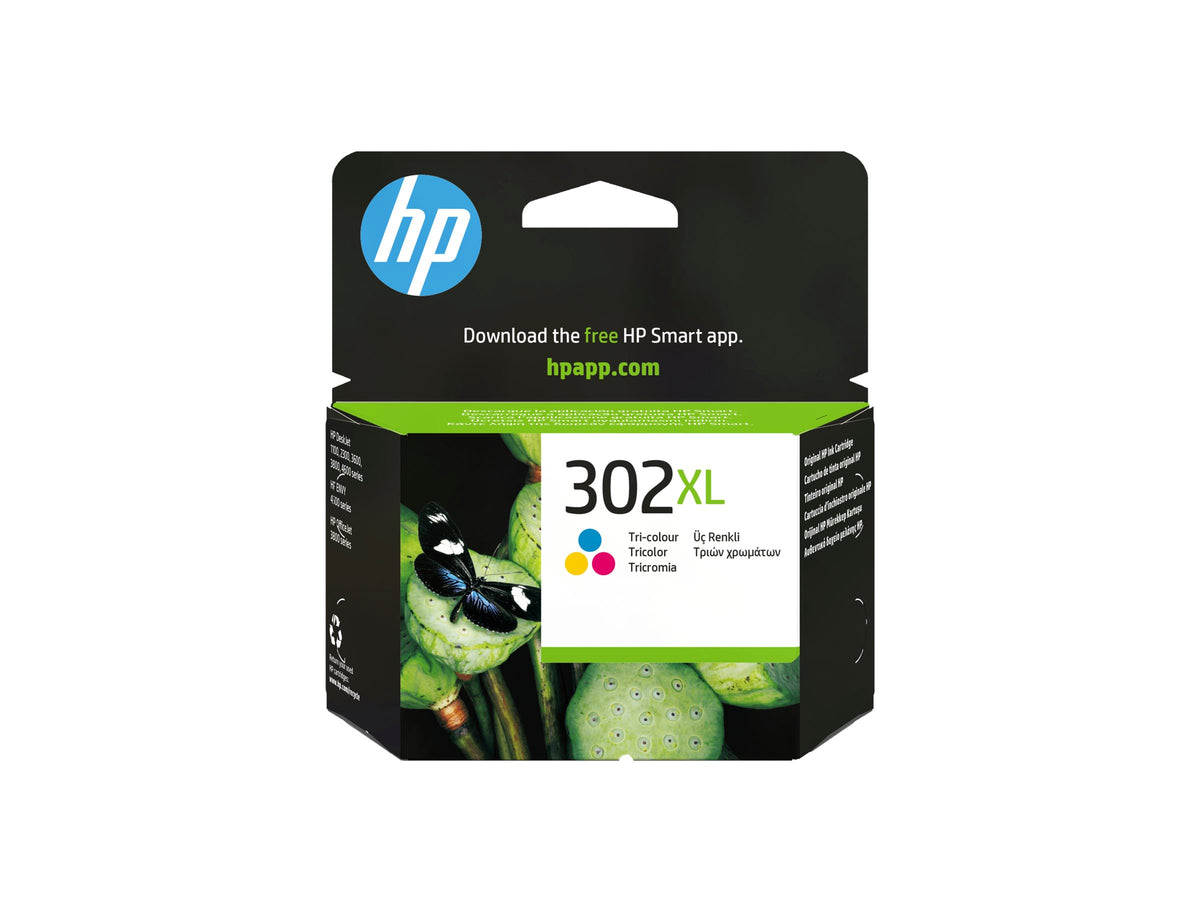 HP 302XL original Ink cartridge F6U67AE UUS Tri-color WCF (P)