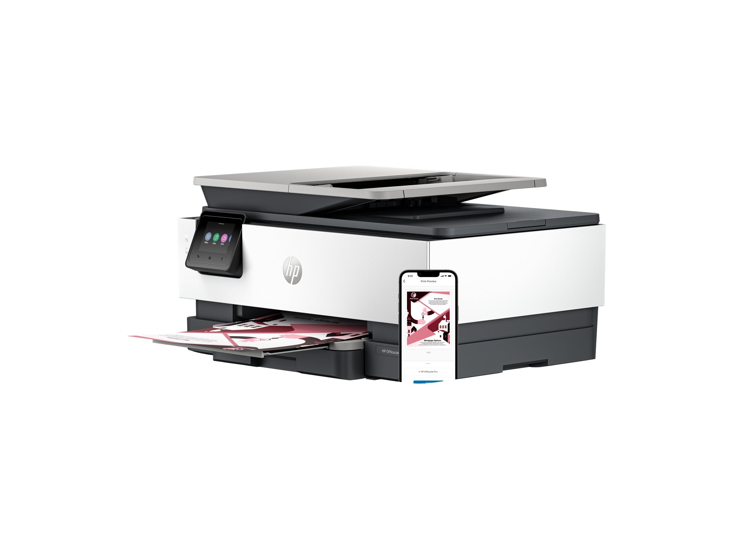 HP Officejet Pro 8124e All-in-One MFP colour ink-jet A4 12ppmcopy 20ppmprint 225 sheets USB 2.0 LAN Wi-Fi light cement
