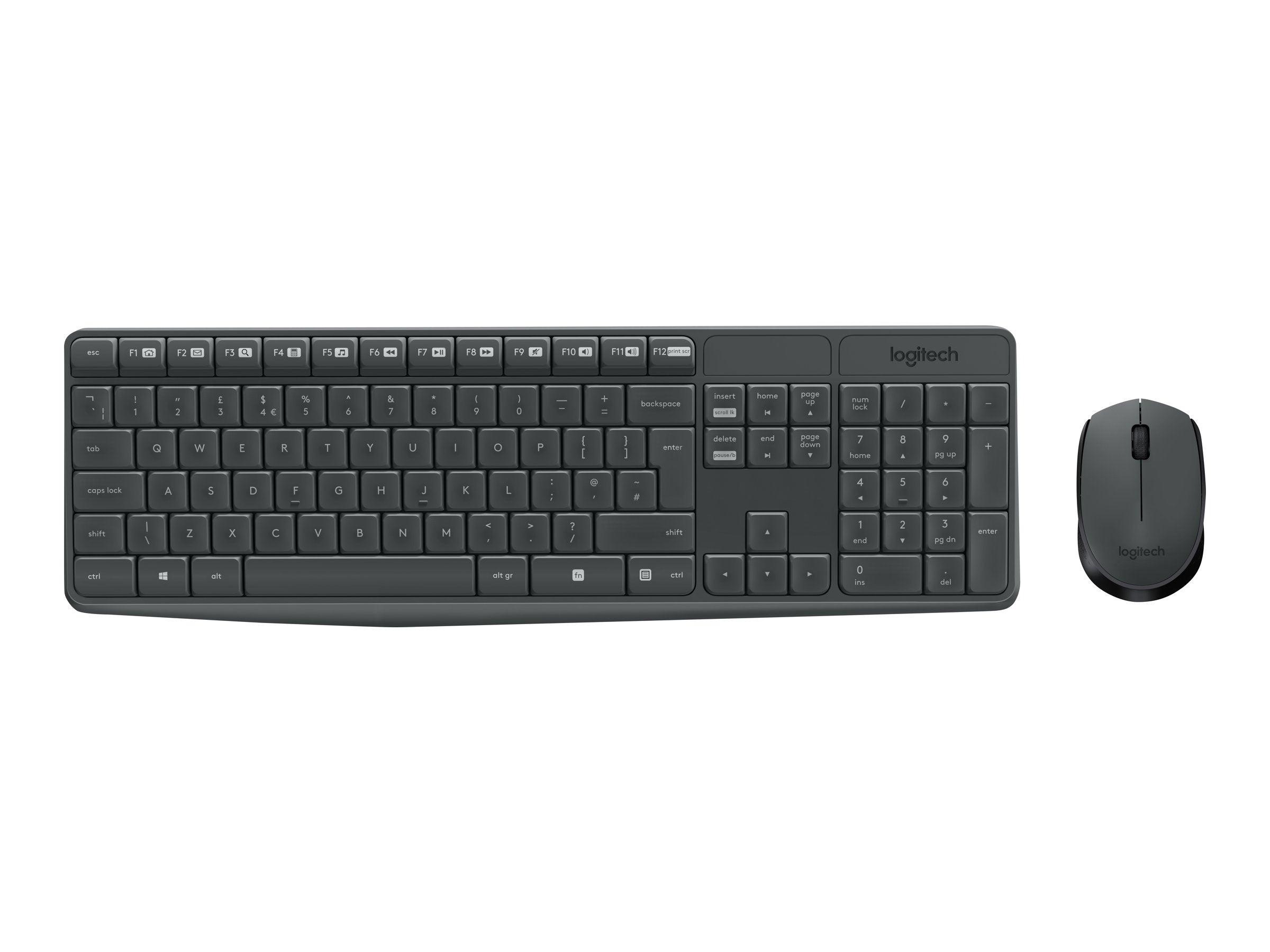 LOGITECH MK235 wireless Keyboard + Mouse Combo Grey (ESP)- Spanish Layout