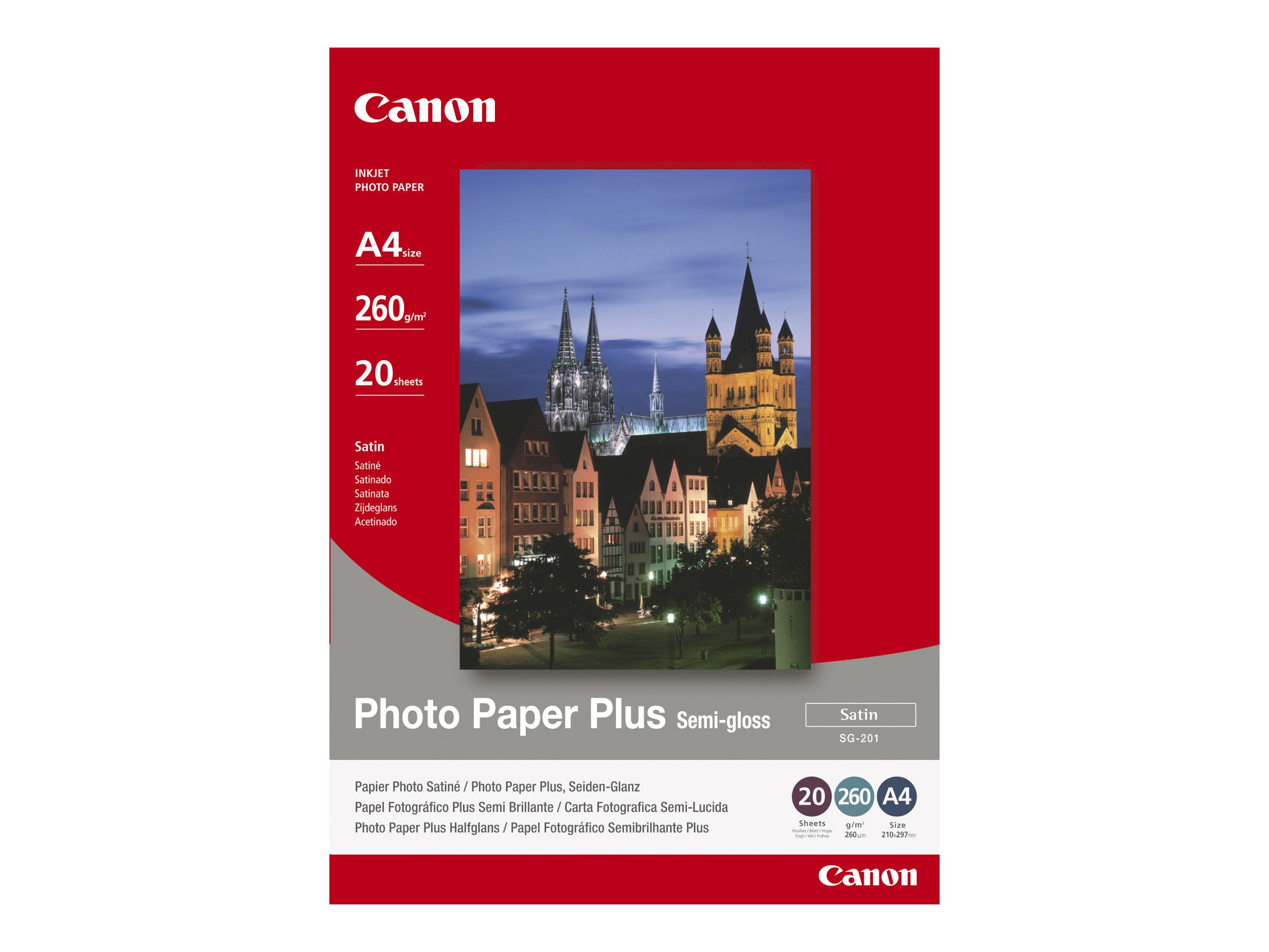 CANON SG-201 semi brillant photo  papier inkjet 260g/m2 4x6 inch 50 feuilles pack de 1
