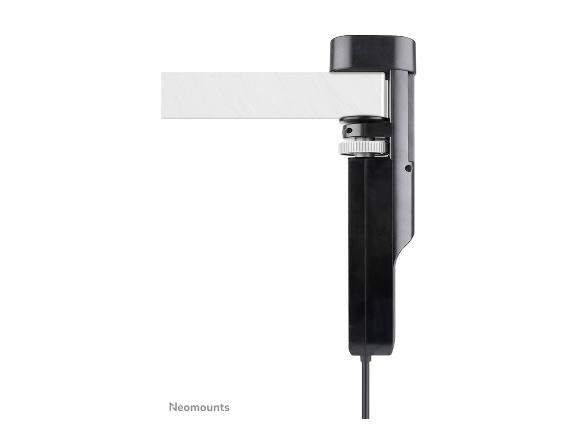NEOMOUNTS VOLT Desk Clamp socket with Quick-charge USB Ports clamp 0-50mm 3x type-F 230V 1x USB-A 18W 2x USB-C 20W