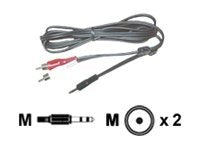 MCL Câble audio stéréo 2 x RCA mâle / jack 3.5 mâle - 1.5m