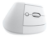 LOGITECH Lift for Mac Vertical mouse ergonomic optical 6 buttons wireless Bluetooth Bolt USB receiver off-white