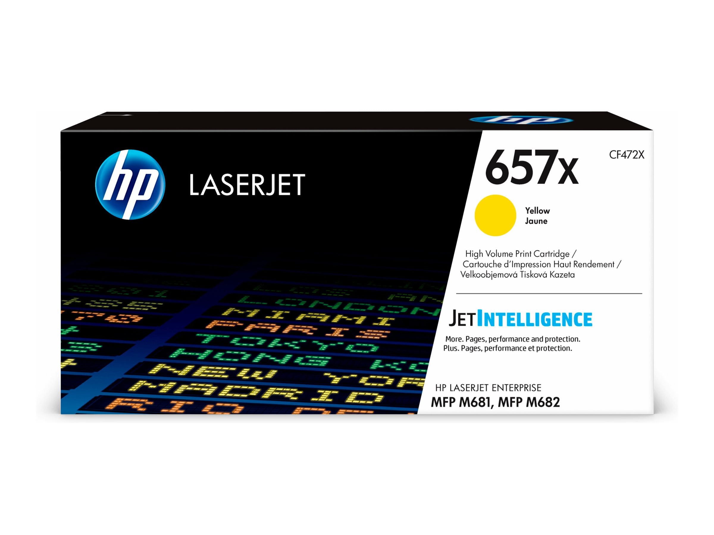HP 657X original LaserJet Toner cartridge CF472X Yellow High Yield