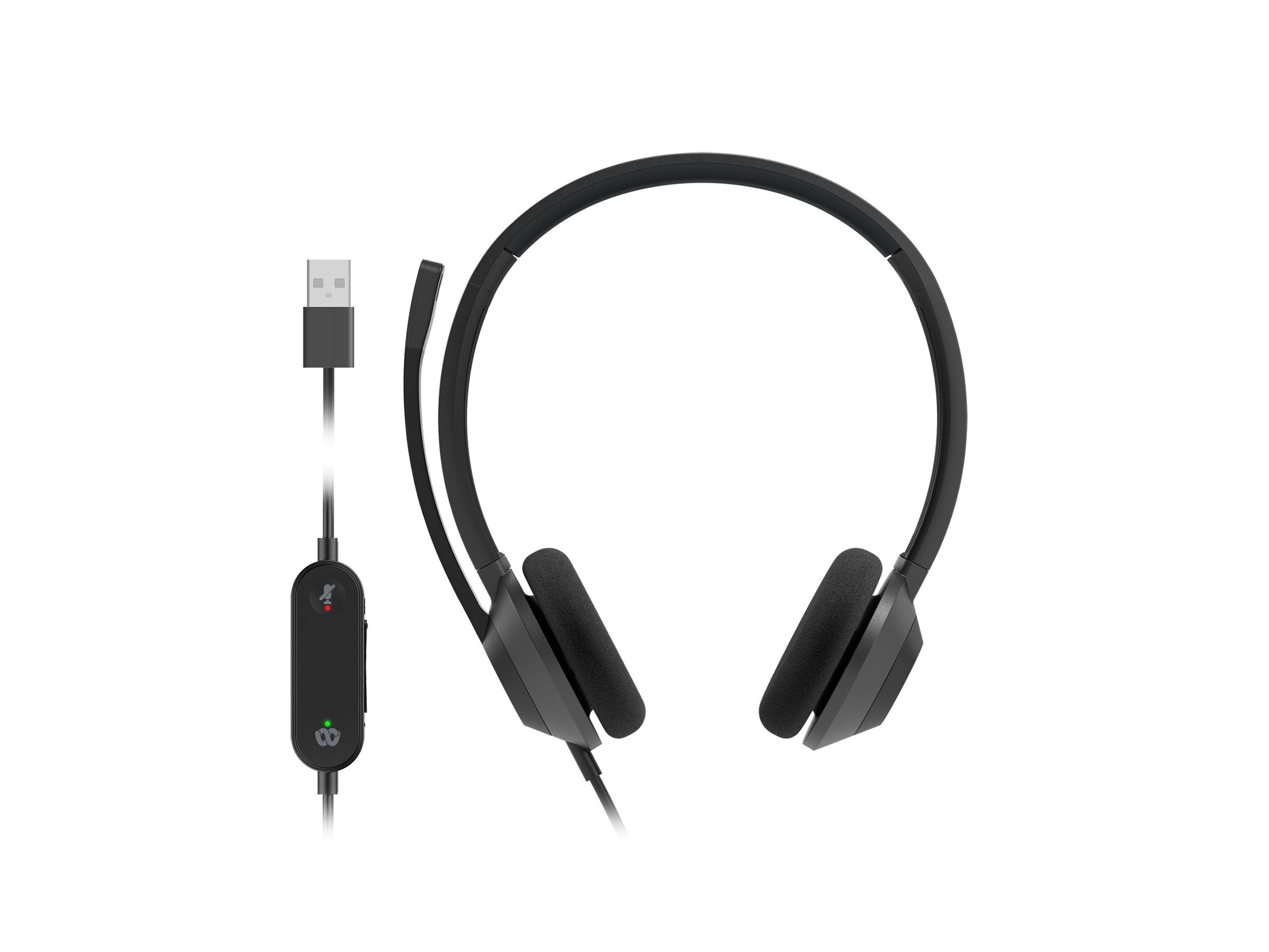 CISCO HEADSET 322 WIRED DUAL ON-EAR CARBON BLACK USB-A