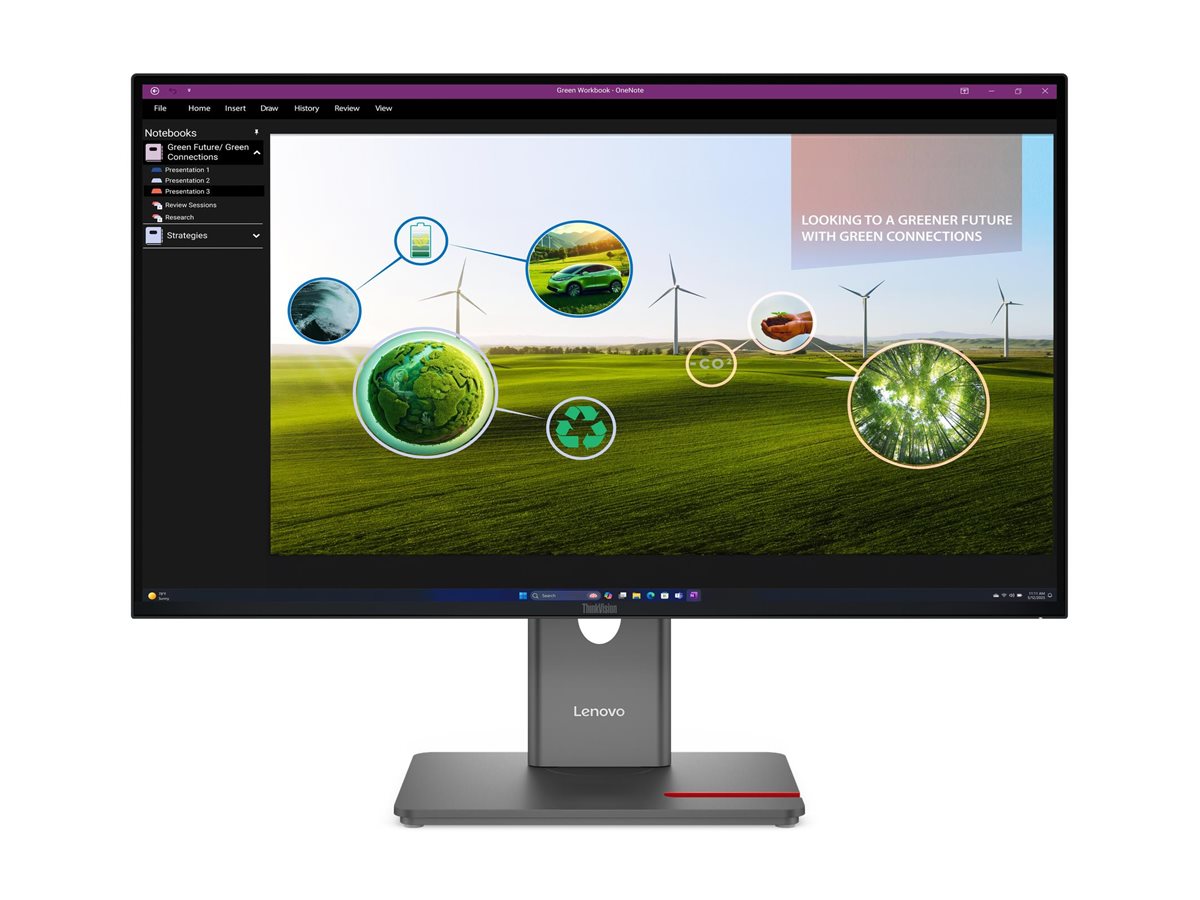 LENOVO ThinkVision P27Q-40 LED Écran 27p 2560x1440 QHD 120Hz IPS 350cd/m2 1500:1 DisplayHDR 10 4ms HDMI DisplayPort DaisyChain