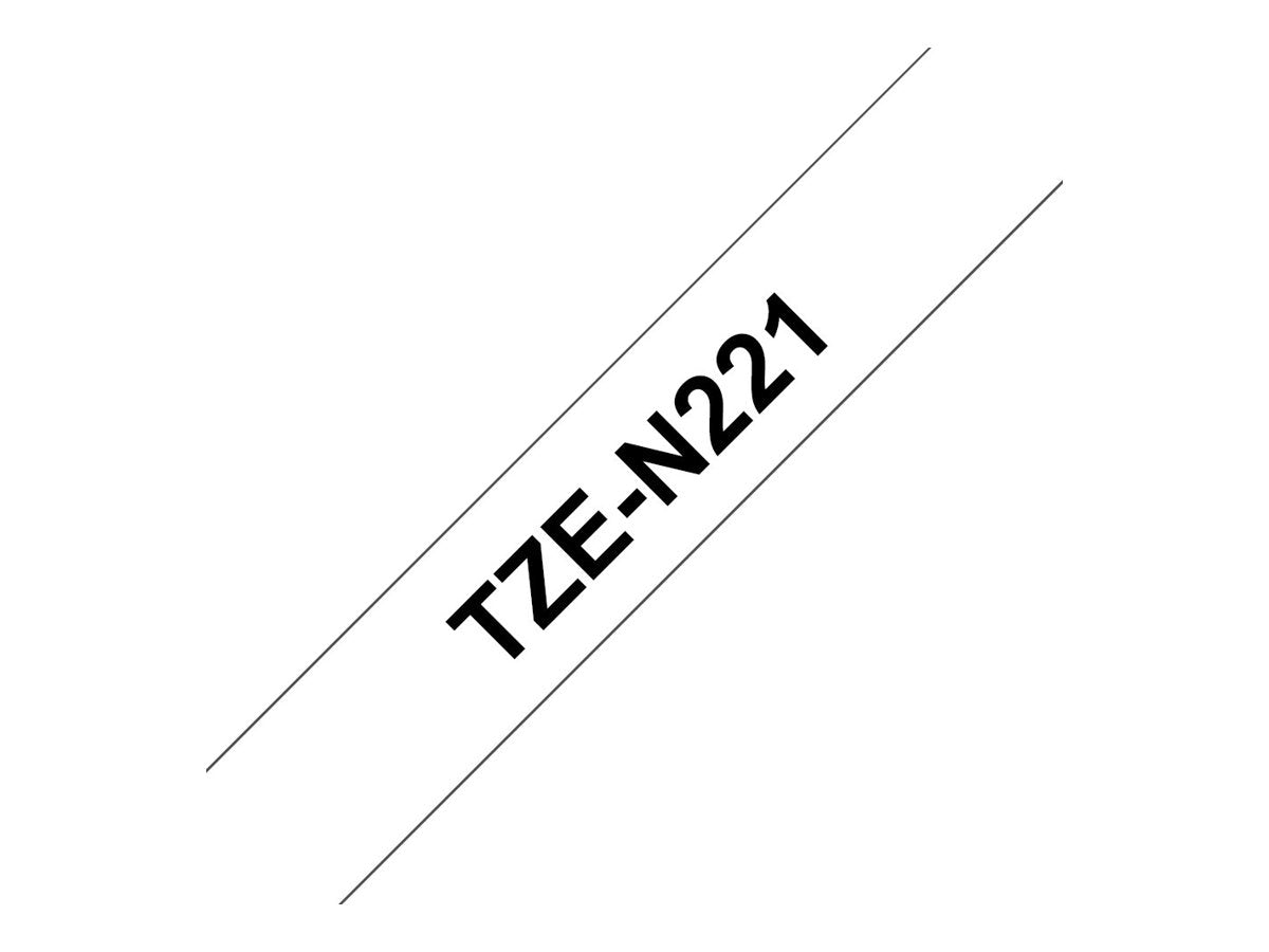 BROTHER P-TOUCH TZ-N221 noir sur blanc 9mm