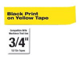 BROTHER P-TOUCH TZE-S641 noir sur jaune  18mm extra gluey
