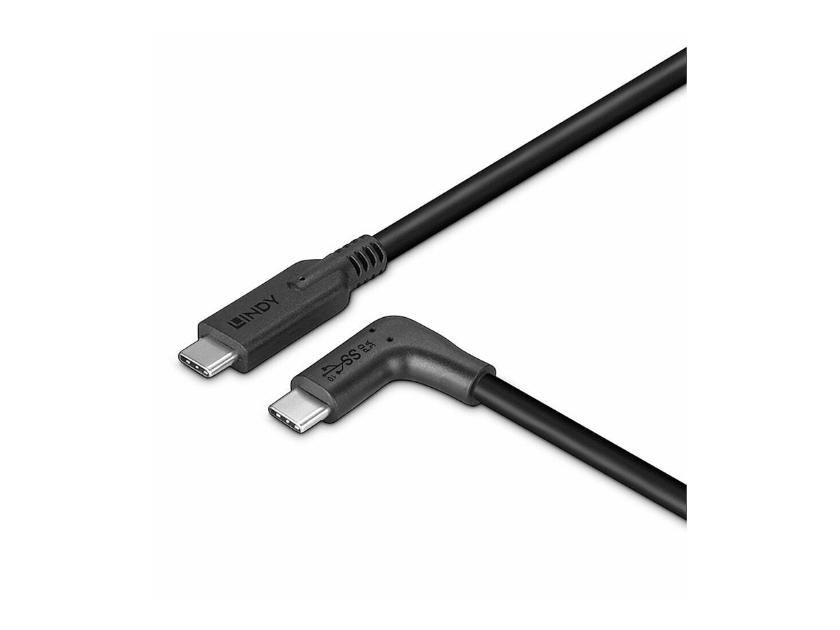 LINDY 1m USB 3.2 Type C Cable 90 Right Angle