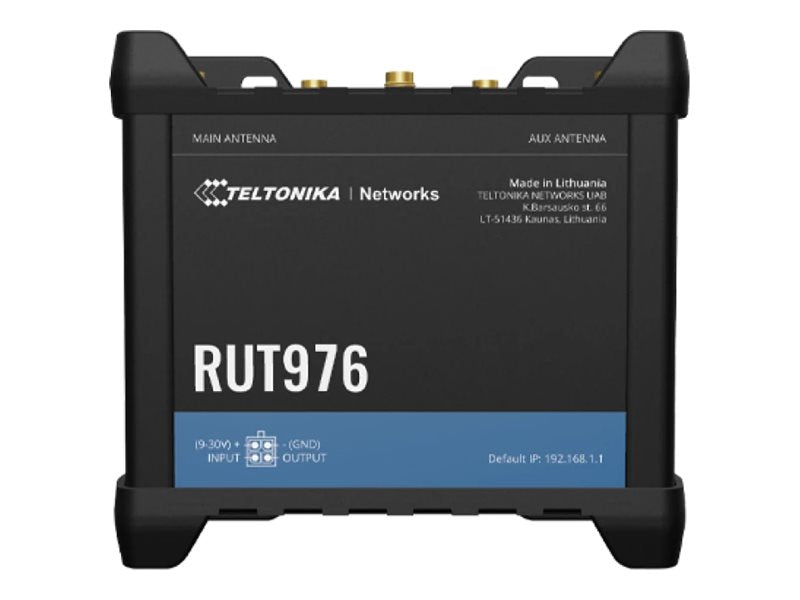 TELTONIKA NETWORKS RUT976 DUAL SIM Redcap 5G/4G/LTE RS232 RS485 I/O WiFi GNSS Router