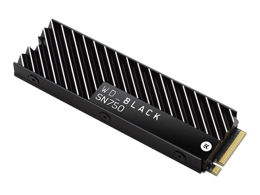 WD Black SSD SN750 Gaming 2To PCIe Gen3 8Go/s M.2 High-Performance NVMe SSD Bulk with heatsink
