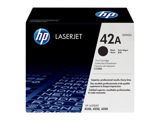 HP 42A original LaserJet Toner cartridge Q5942A black standard capacity 10.000 pages 1-pack