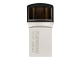 TRANSCEND 32Go Clé USB3.1 Gen 1- On The Go - Type A et C - Argentée