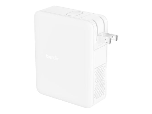 BELKIN PD 140W GAN Wall Charger White With UK+EU+US Plug
