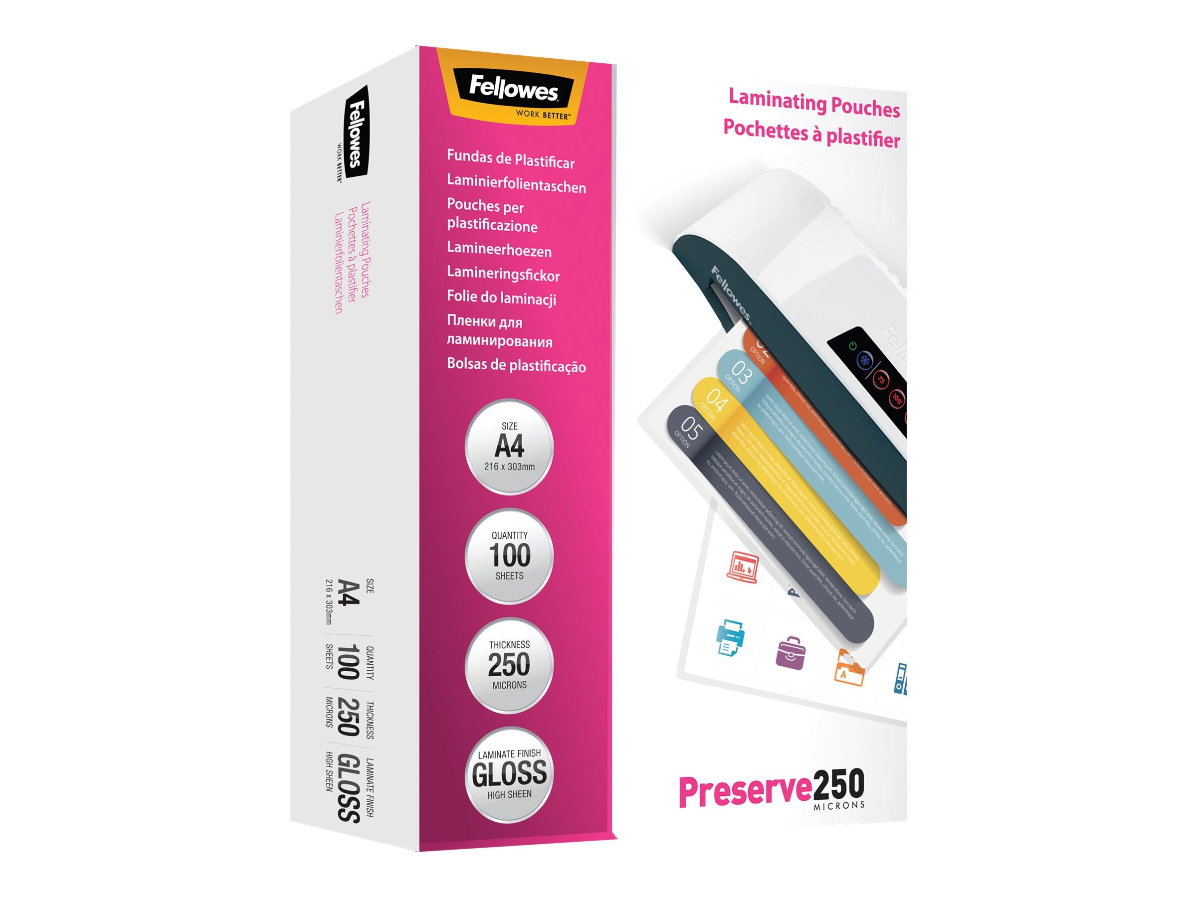 FELLOWES FEUILLE DE  NETTOYAGE POUR PLASTIFIEUSES X10