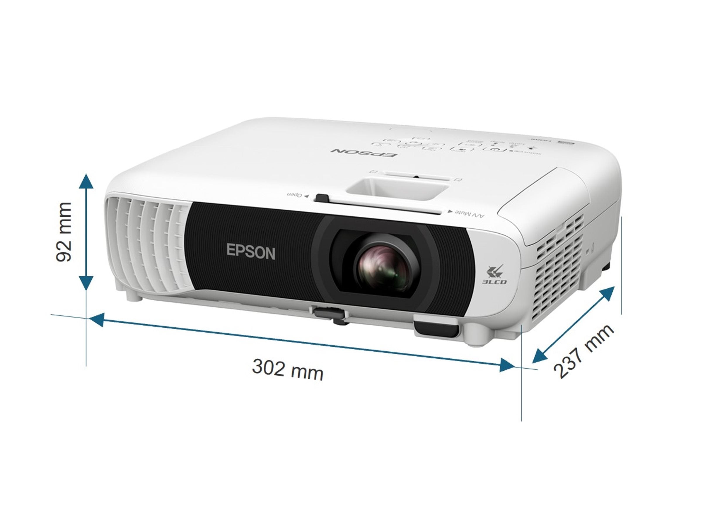 EPSON EB-W55 Projecteur 3LCD- WXGA- 4000 lumens- 16.000: 1 - 1,30 - 1,56:1 - HDMI (2x), USB 2 A et B-  Wi-Fi 6E- Garantie 2 ans