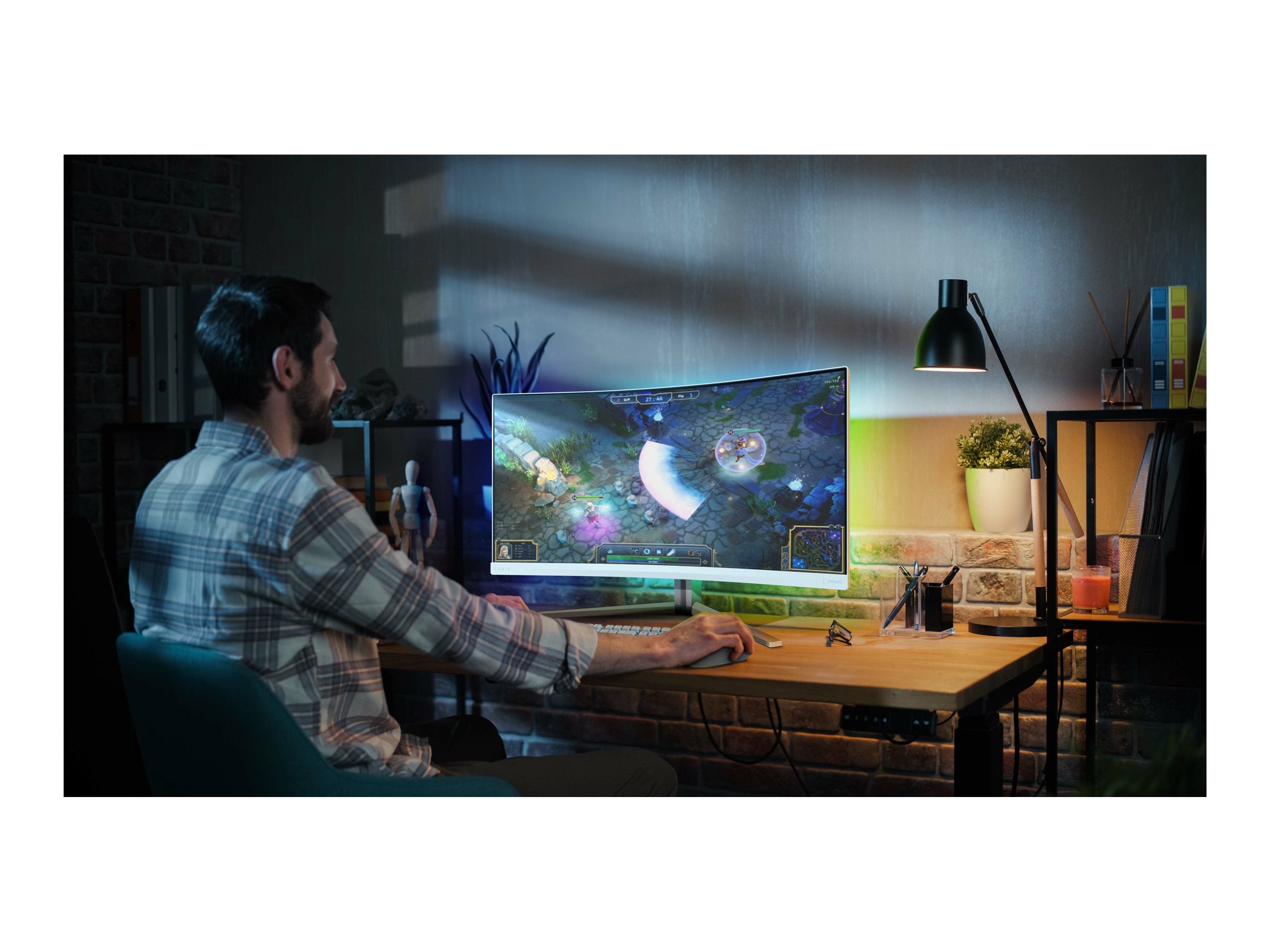 PHILIPS Evnia 5000 34M2C5501A - Ecran Gaming -  incurvé - 34" - 3440 x 1400 WQHD @ 180 Hz - 0.5 ms - VA - 300cd/m² - HDR400 - 2xHDMI