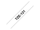 BROTHER P-TOUCH TZE-121 noir sur clear 9mm