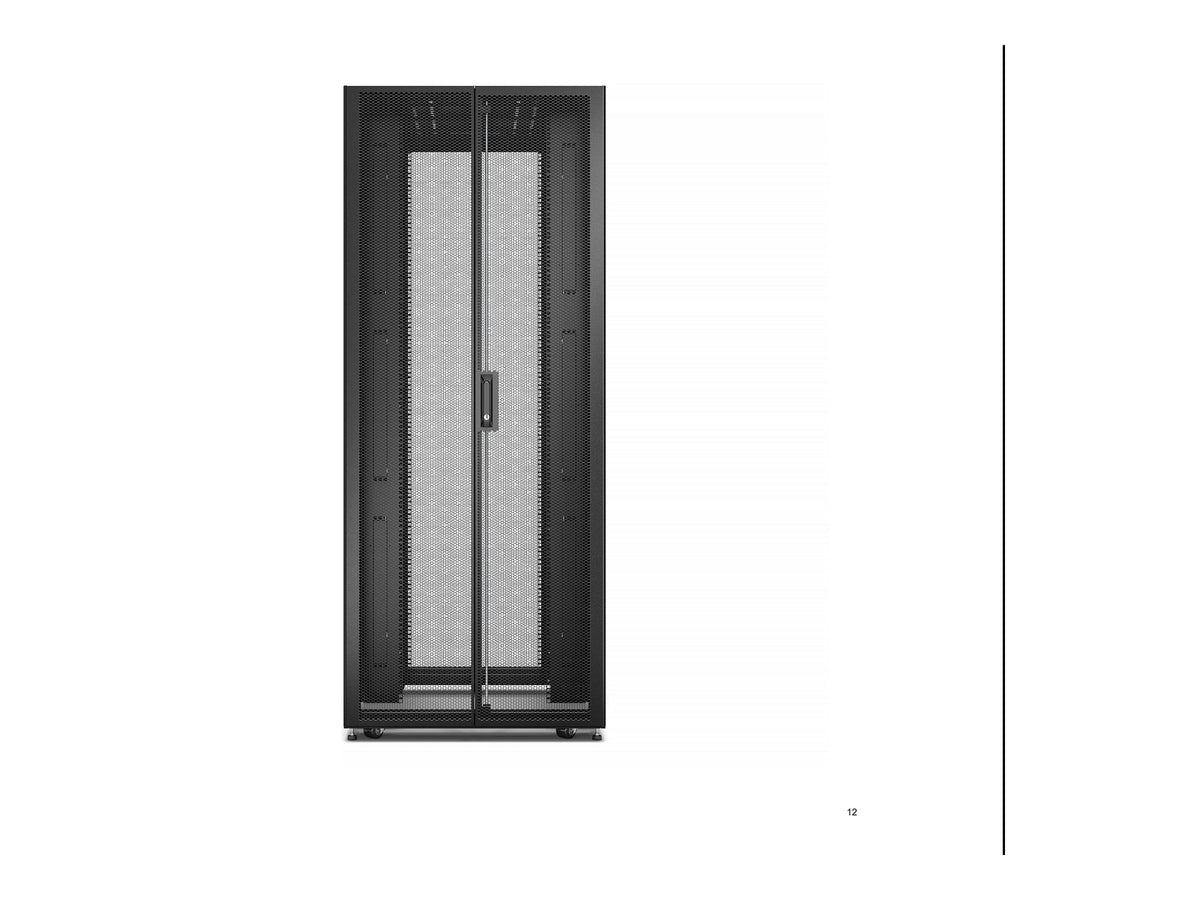 APC Easy Rack 82Ux800x1200 Roof/Side panel/castors/feet No Bottom 4Brackets black