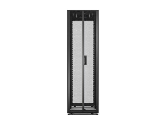 APC Easy Rack 42Ux600x1000 with Roof castors feet and 4Brackets No Side panels Bottom black