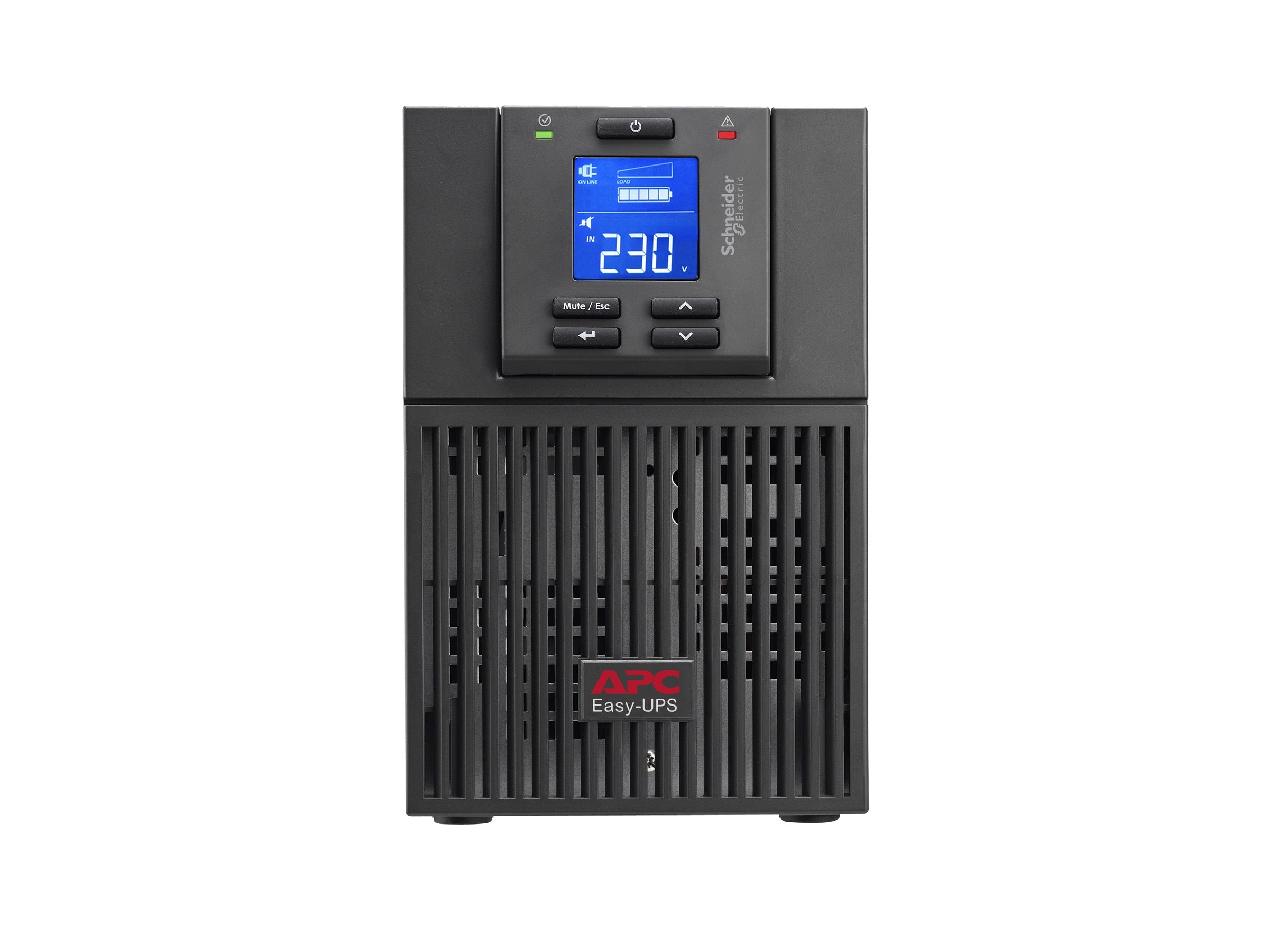 APC Easy UPS On-Line UPS tower AC 220/230/240V 900Watt 1000VA 1-phase lead acid USB serial oc 3 PFC Europe BK RAL 7010