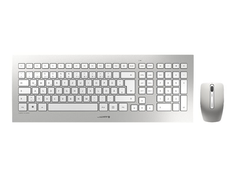 CHERRY DW 8000 Keyboard and Mouse Set silver/white USB (DE)