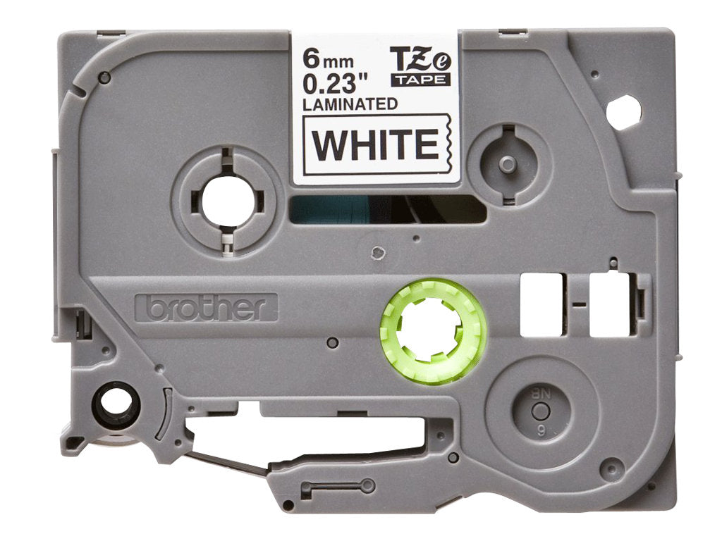 BROTHER P-TOUCH TZE-211 noir sur blanc 6mm