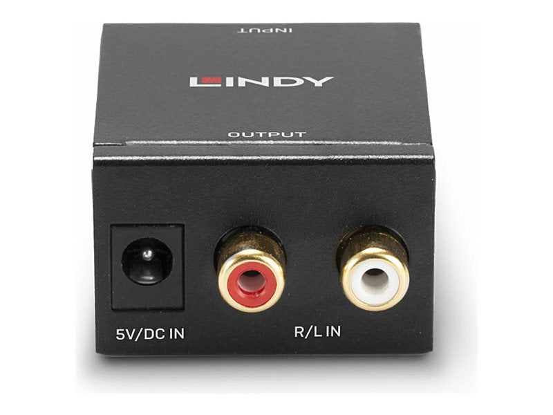 LINDY Phono to TosLink Optical & Coaxi Convert analogue audio to a digital audio signal