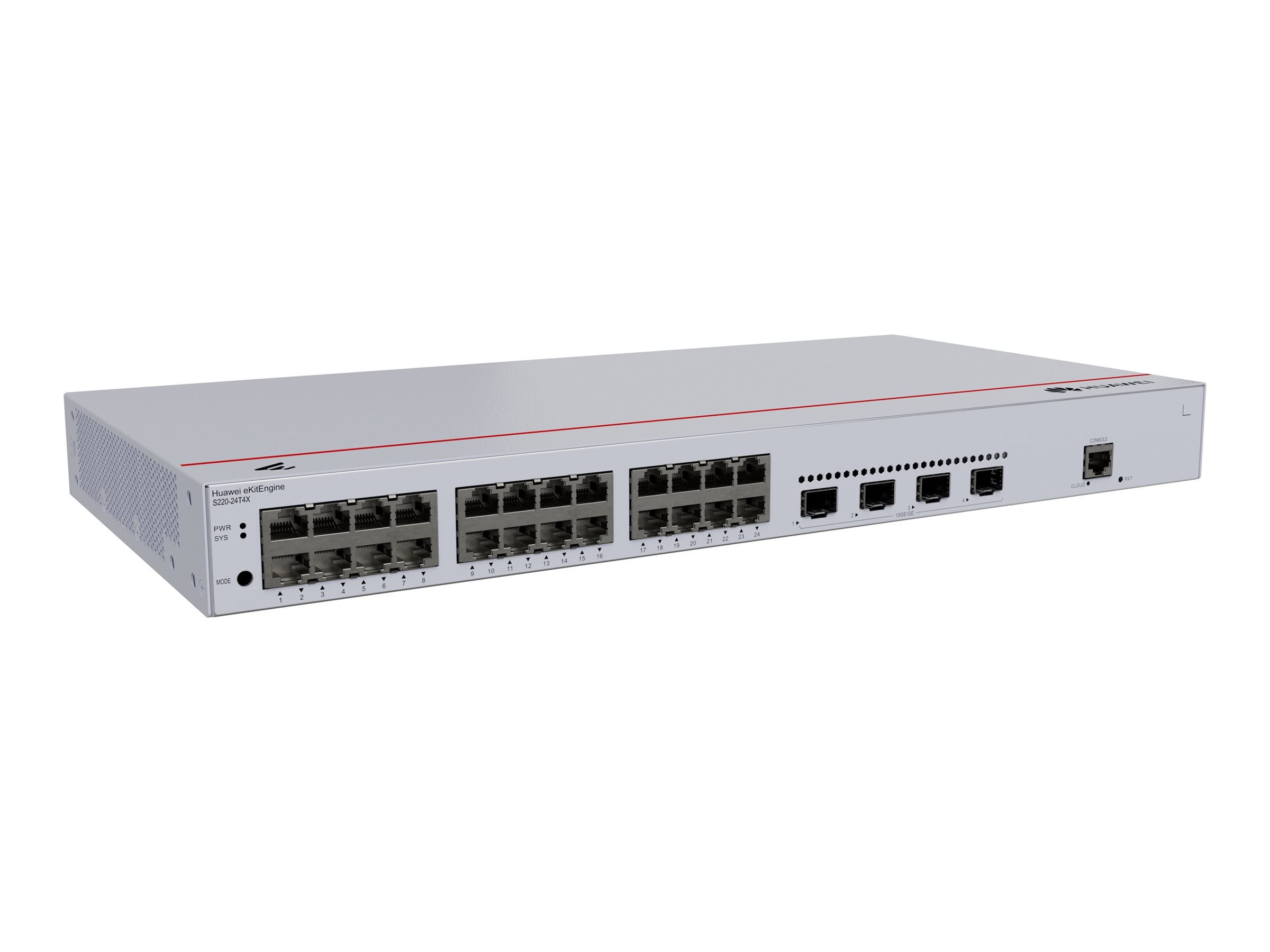 HUAWEI S220-24T4X 24x10/100/1000BASE-T ports 4x10GE SFP+ ports built-in AC power eKit