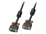 LINDY VGA Cable M/FBlack 0.5m HD15 M/F with screws DDC-able
