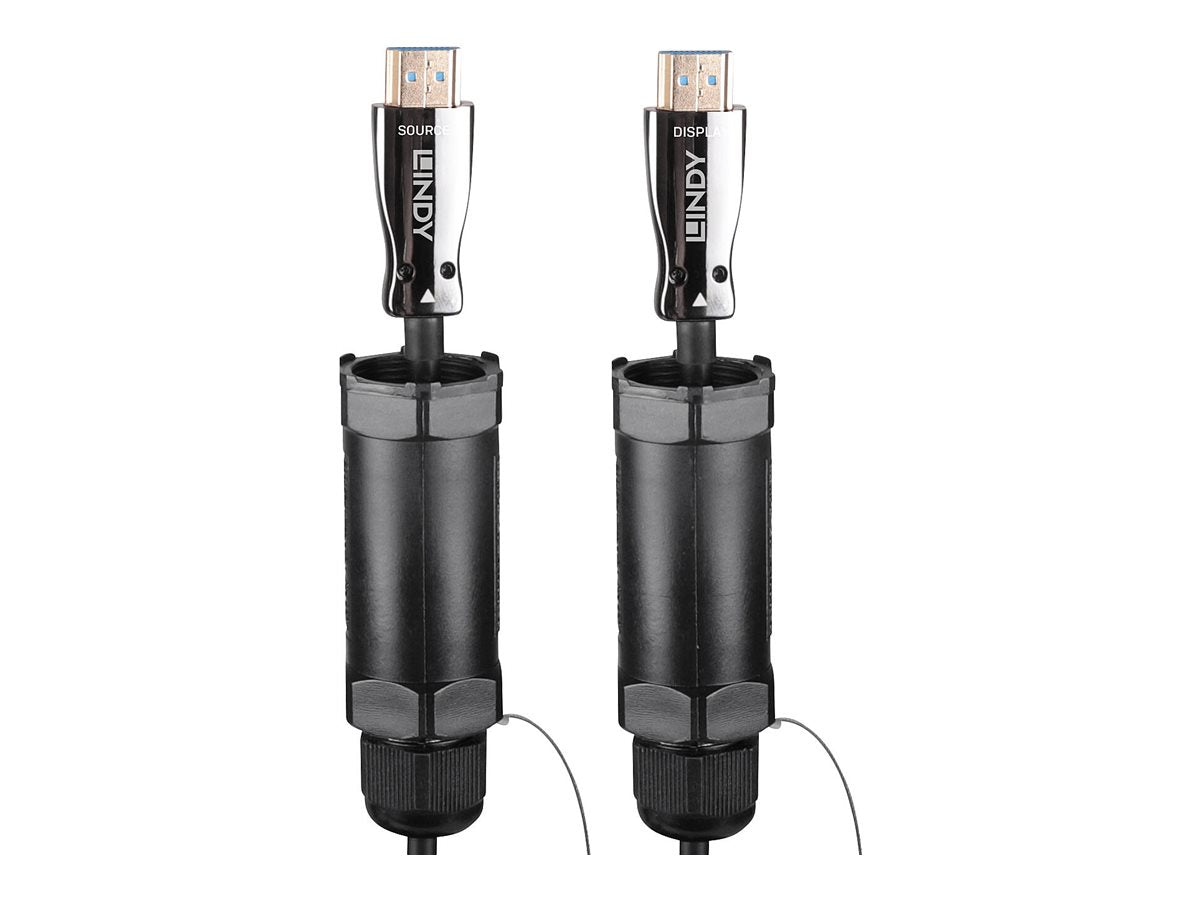 LINDY 30m armored Fibre Optic Hybrid HDMI 8K60 cable