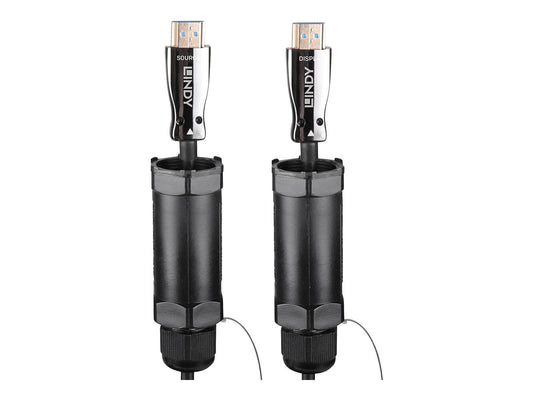 LINDY 30m armored Fibre Optic Hybrid HDMI 8K60 cable