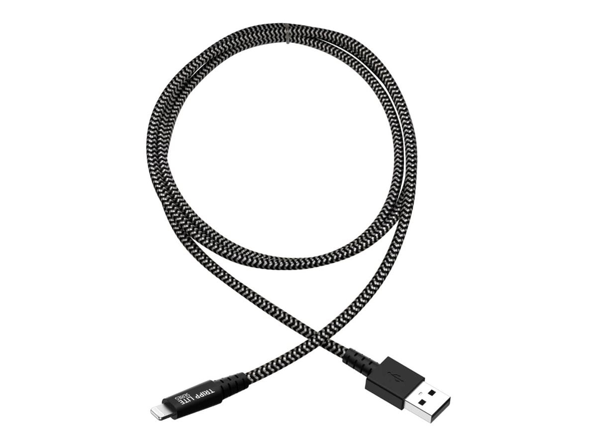 EATON TRIPPLITE Heavy-Duty USB-A to Lightning Sync/Charge Cable MFi Certified M/M USB 2.0 Lightning USBM to LightningM 1.8m