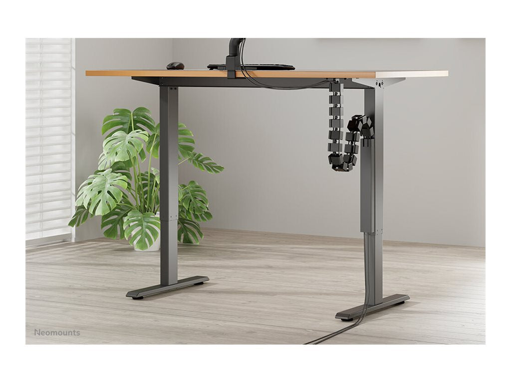 NEOMOUNTS Cable Spine Organizer for sit/stand desk frames screw mounted magnetic channel black