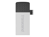 TRANSCEND 16Go Clé USB 2.0 OTG Argentée