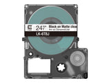 EPSON Matte Tape Clear/Black 24mm 8m LK-6TBJ