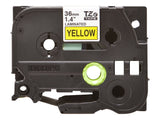 BROTHER P-TOUCH TZE-661 noir sur jaune  36mm