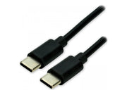 MCL Câble USB 2.0 Type C mâle/mâle Charge&Data 480Mb 3A-Noir-1.50m