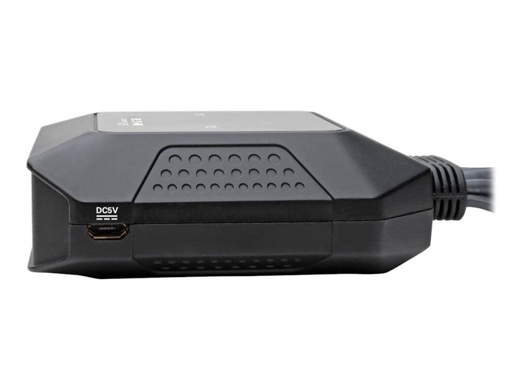 EATON TRIPPLITE Commutateur KVM 2 ports DisplayPort 1.1/USB avec audio/vidéo câbles intégrés partage de périphériques USB